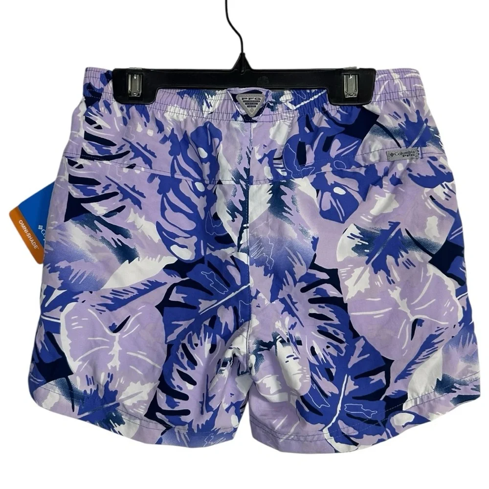 Columbia‎ PFG Youth Medium Swim Shorts Purple New with tags